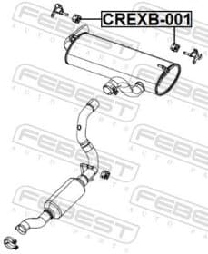 Кронштейн кріплення вихлопної магістралі