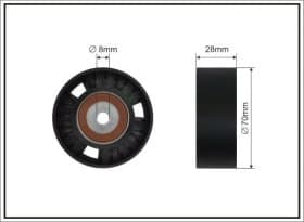 Обводной ролик поликлинового ремня