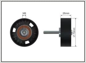Обвідний ролик поліклинового ременя Обвідний ролик поліклинового ременя