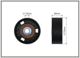 Обводной ролик поликлинового ремня