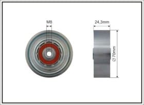 Обводной ролик поликлинового ремня