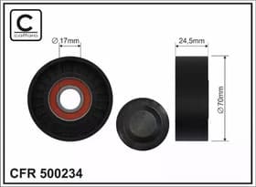 Натяжний ролик поліклинового ременя