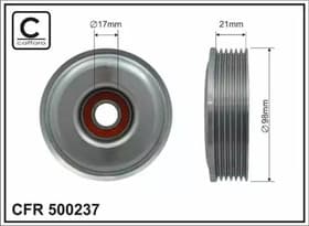 Натяжний ролик поліклинового ременя