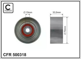 Натяжной ролик поликлинового ремня