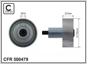 Обводной ролик поликлинового ремня