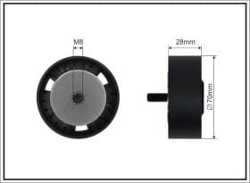 Обвідний ролик поліклинового ременя Обвідний ролик поліклинового ременя