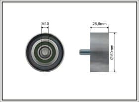 Обводной ролик поликлинового ремня