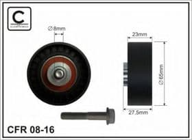 Обводной ролик поликлинового ремня
