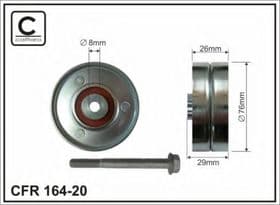 Обводной ролик поликлинового ремня