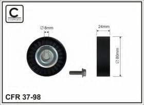Обвідний ролик поліклинового ременя