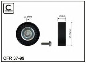 Обвідний ролик поліклинового ременя