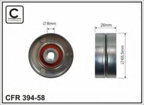 Обвідний ролик поліклинового ременя