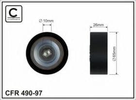 Обводной ролик поликлинового ремня Обводной ролик поликлинового ремня