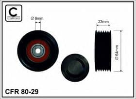Обвідний ролик поліклинового ременя