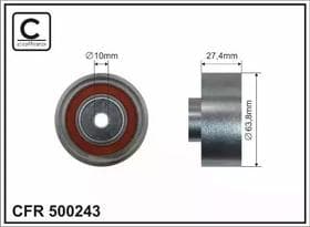 Обвідний ролик поліклинового ременя
