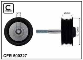 Обводной ролик поликлинового ремня