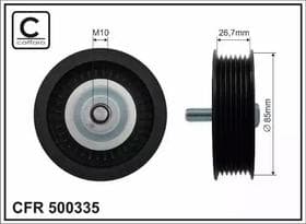 Обвідний ролик поліклинового ременя Обвідний ролик поліклинового ременя