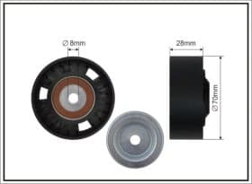Обводной ролик поликлинового ремня Обводной ролик поликлинового ремня
