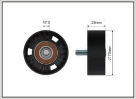Обводной ролик поликлинового ремня Обводной ролик поликлинового ремня
