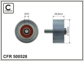 Обводной ролик поликлинового ремня