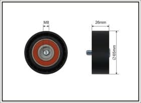 Обводной ролик поликлинового ремня