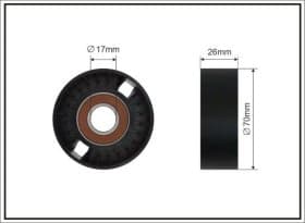 Натяжной ролик поликлинового ремня