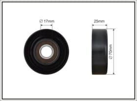 Натяжний ролик поліклинового ременя