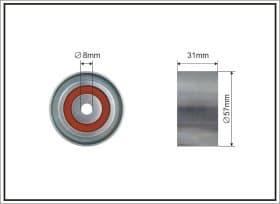 Обводной ролик поликлинового ремня