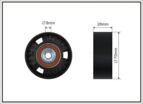Обводной ролик поликлинового ремня Обводной ролик поликлинового ремня