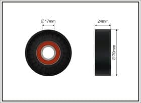 Обвідний ролик поліклинового ременя