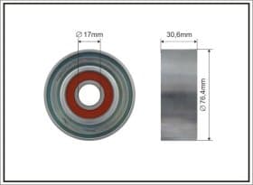 Натяжной ролик поликлинового ремня