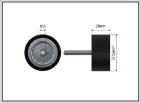 Обвідний ролик поліклинового ременя