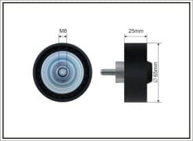 Обводной ролик поликлинового ремня