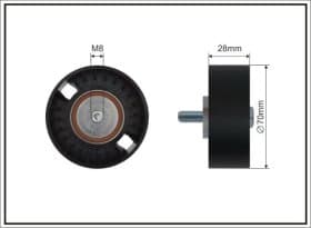 Обвідний ролик поліклинового ременя Обвідний ролик поліклинового ременя