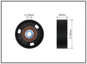 Обвідний ролик поліклинового ременя Обвідний ролик поліклинового ременя