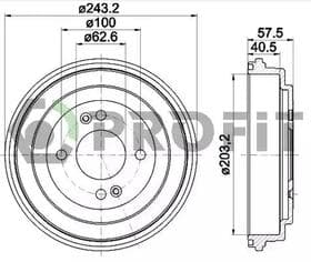 Тормозной барабан Profit 50200039