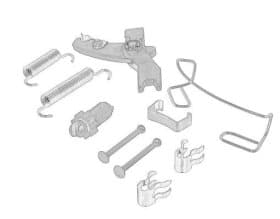 Монтажний комплект барабанних гальмівних колодок Монтажний комплект барабанних гальмівних колодок