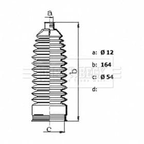 Пильник кермової рейки