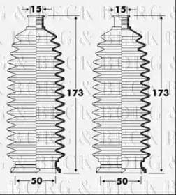 Пильник кермової рейки