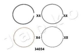 Поршневое кольцо Japko 434034J