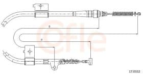 Трос ручного гальма