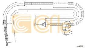 Трос ручного гальма