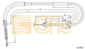 Трос ручного тормоза