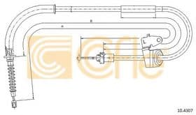 Трос ручного тормоза