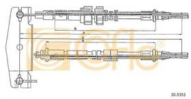 Трос ручного тормоза