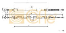 Трос ручного гальма
