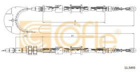 Трос ручного тормоза