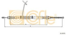 Трос ручного тормоза
