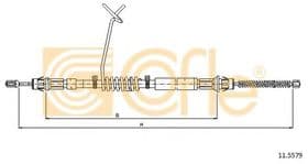Трос ручного гальма