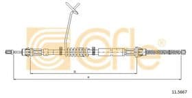 Трос ручного гальма
